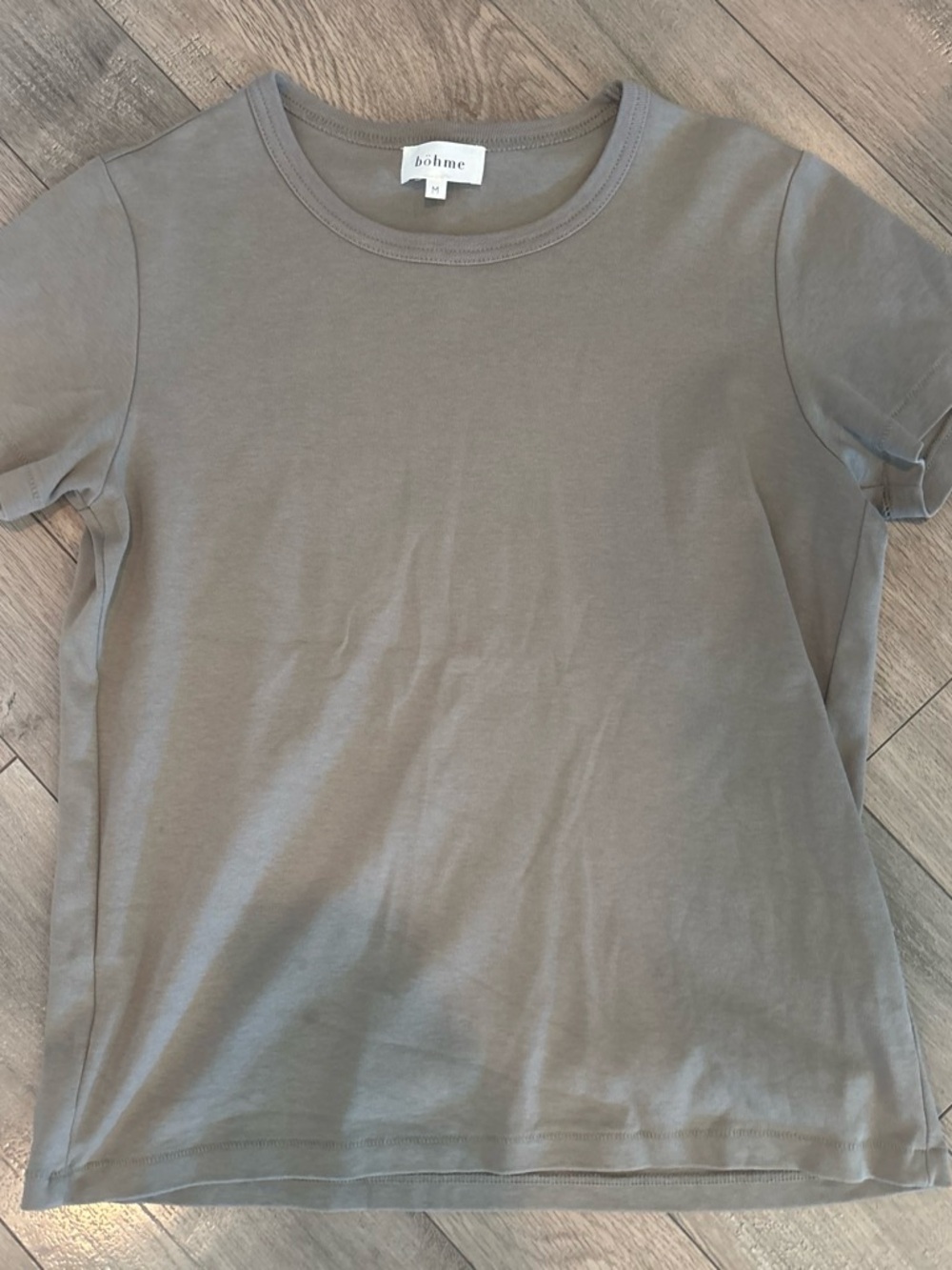 bohme Short Sleeve Crew Tee in Taupe